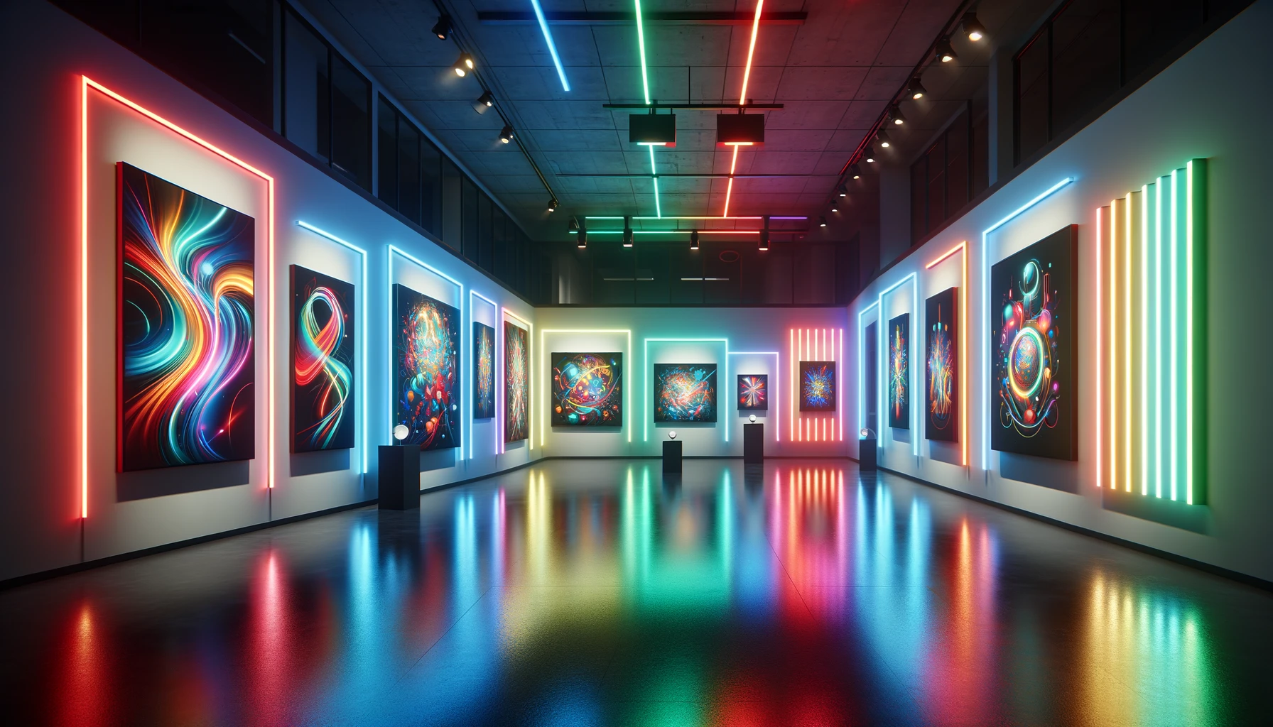 galeries led strips for museum